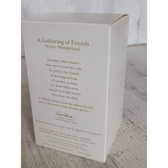Hallmark a gathering of friends 2007 ornament snow globe Xmas - Picture 3 of 5